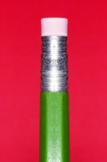 Close-up of pencil with eraser. Photo : Antonio M. Rosario