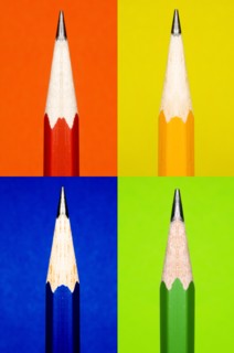Close-up of multicolored pencils. Photo : Antonio M. Rosario