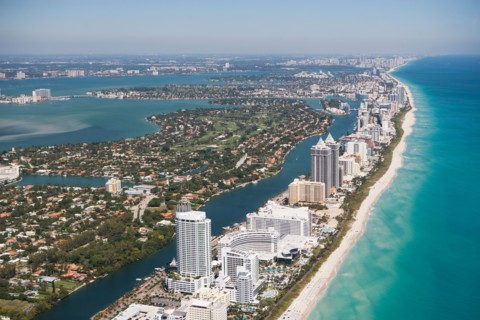USA, Florida, Miami cityscape as seen from air. Photo : fotog