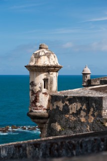Puerto Rico, Old San Juan, section of El Morro Fortress.