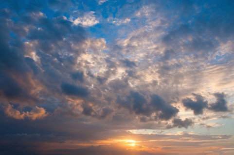 Sunset sky.