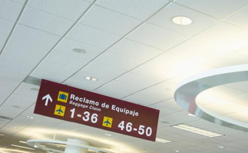 Information sign on airport.
