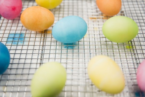 Close up of colorful Easter eggs. Photo : Jamie Grill Photography