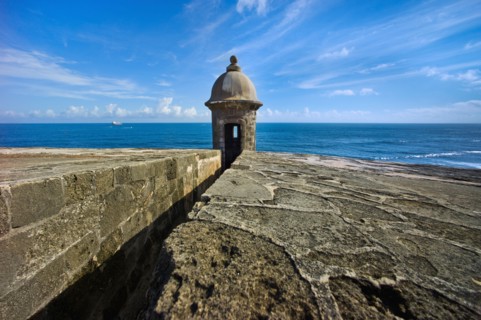 Puerto Rico, Old San Juan, El Morro Fortress, Sentry post.