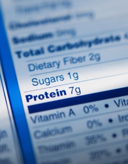 Close-up of nutrition information.