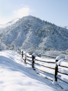 USA, Colorado, snowy ranch with pen. Photo : John Kelly