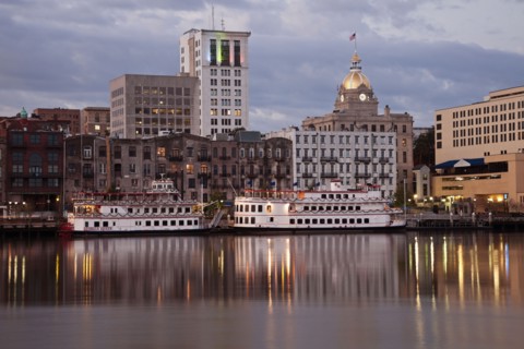 USA, Georgia, Savannah, Downtown skyline. Photo : Henryk Sadura