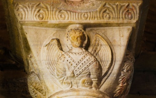 Turkey, Istanbul, Church of St Saviour in Chora, detail of sculpture.