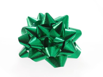 Studio shot of Green Ribbon on white background. Photo : David Arky