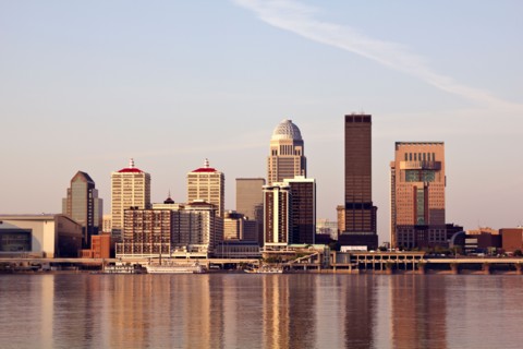 USA, Kentucky, Louisville, Morning skyline. Photo: Henryk Sadura