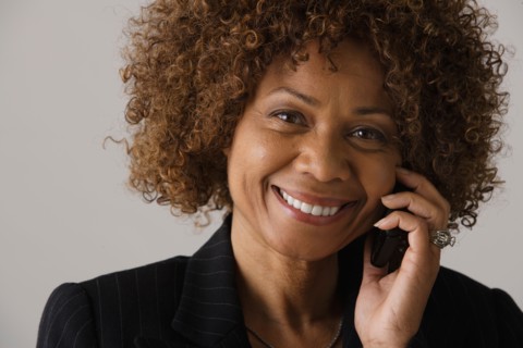 Portrait of mature businesswoman, studio shot. Photo : Rob Lewine