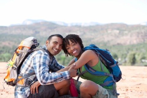 Man and woman in nature