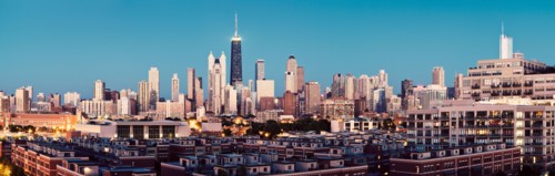 USA, Illinois, North Loop in Chicago panorama. Photo : Henryk Sadura