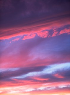 Colorful evening sky . Photo: fotog