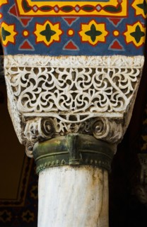 Turkey, Istanbul, Haghia Sophia Mosque column.
