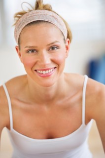 Portrait of woman smiling.