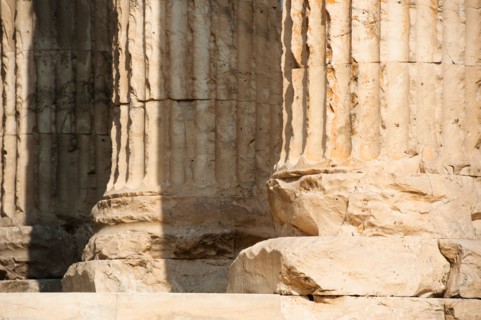 Greece, Athens, Corinthian columns of Temple of Olympian Zeus.