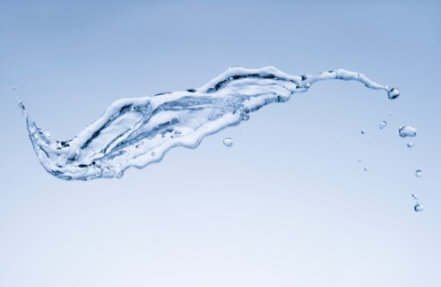 Water splashing on white background.