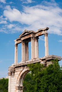 Greece, Athens, Hadrians Gate.