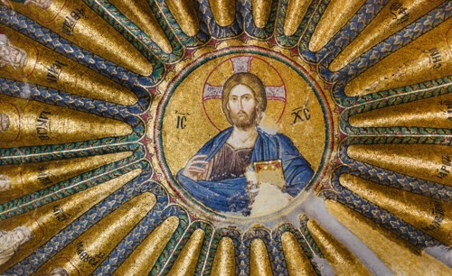 Turkey, Istanbul, Kariye Museum, Jesus Christ, fresco.