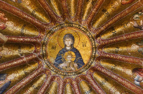 Turkey, Istanbul, Kariye Museum, Jesus Christ, fresco.