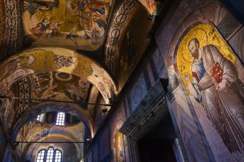 Turkey, Istanbul, Church of St Saviour in Chora interior.