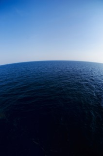 Greece, Aegean Sea horizon.