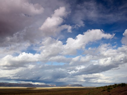 USA, Utah, Clouds over desert landscape. Photo: John Kelly