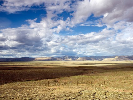 USA, Utah, Clouds over desert landscape. Photo: John Kelly