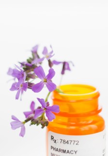 Herbal medicine bottle.