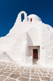 Greece, Cyclades Islands, Mykonos, Paraportiani church.