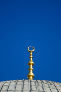 Turkey, Istanbul, Dome roof of Haghia Sophia Mosque.