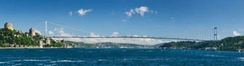 Turkey, Fatih Sultan Mehmet Bridge.