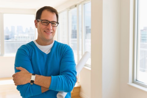 Portrait of architect in office.