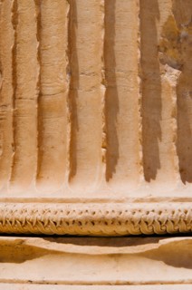 Greece, Athens, Acropolis, Doric column of Propylaea.