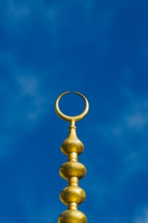 Turkey, Istanbul, Half moon symbol of Haghia Sophia Mosque.