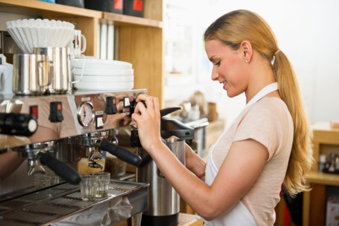 Female cafe owner.