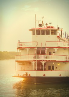 USA, Georgia, Savannah, Passenger ship .
