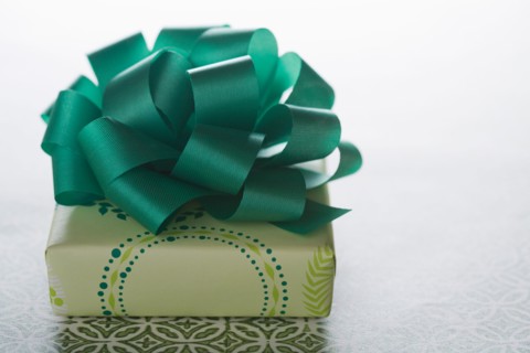 Studio shot of gift box. Photo : Kristin Lee
