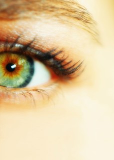 Studio shot of female eye.