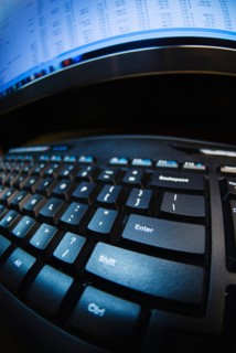 Studio shot of computer keyboard.