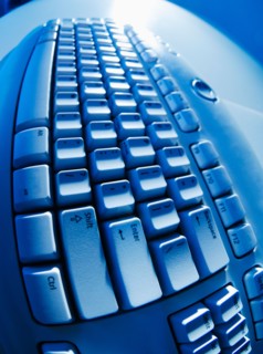 Studio shot of computer keyboard.