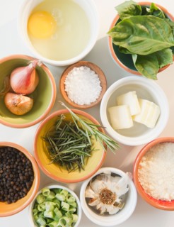 Close up of fresh ingredients in bowls. Photo: Jamie Grill