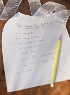 List of New Years resolutions. Photo: Daniel Grill