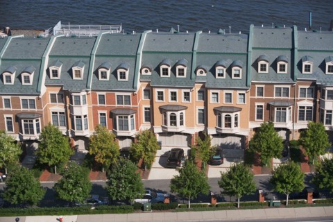 USA, New Jersey, Weehawken, Suburban houses. Photo : fotog