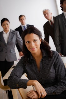 Studio shot of business people. Photo : Rob Lewine