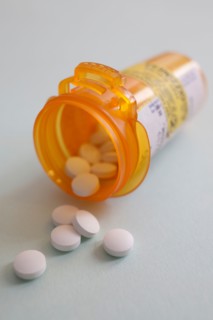 Studio shot of pill bottle. Photo : Winslow Productions