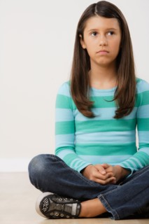 Studio portrait of girl (8-9). Photo : Rob Lewine