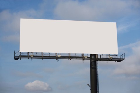 Blank billboard. Photo : fotog