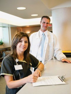 Portrait of confident female nurse and doctor.